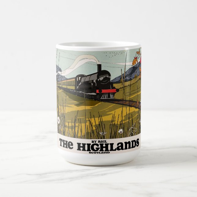 Mug L'affiche de voyage dans les Highlands d'Écosse (Centre)