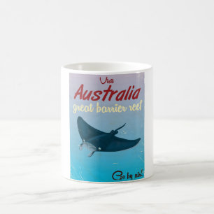 Mug L'affiche de voyage de la Grande Barrière de corai
