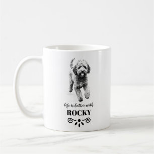 Mug Lagotto Romagnolo Vie mieux Nom de chien personnal