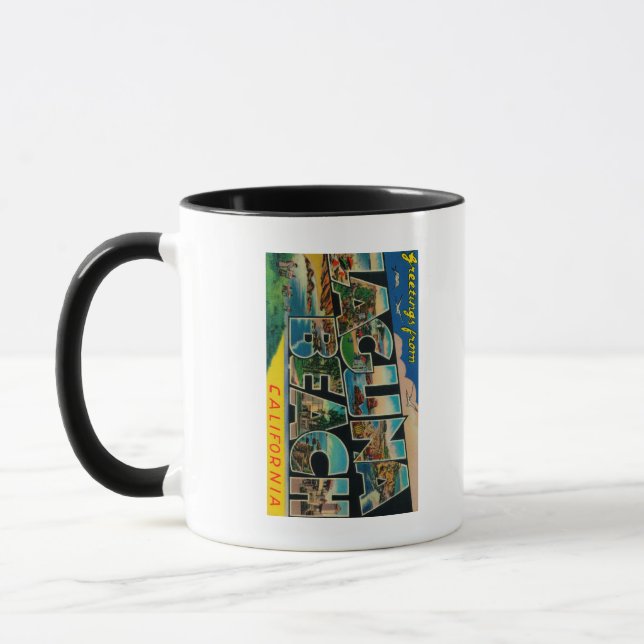 Mug Laguna Beach, Californie - Scènes à grandes lettre (Gauche)