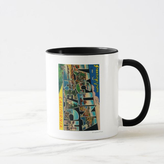 Mug Laguna Beach, Californie - Scènes à grandes lettre (Droite)