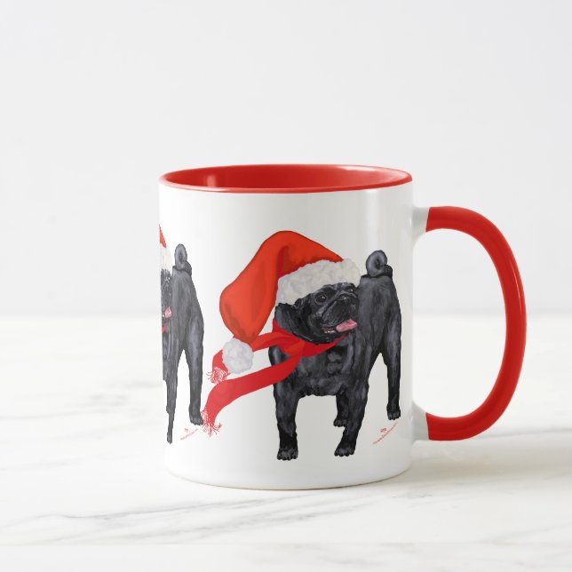 Mug L'aide de Père Noël Pug (Droite)