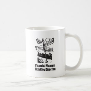 Mug L'aide de planificateurs financier donnent des