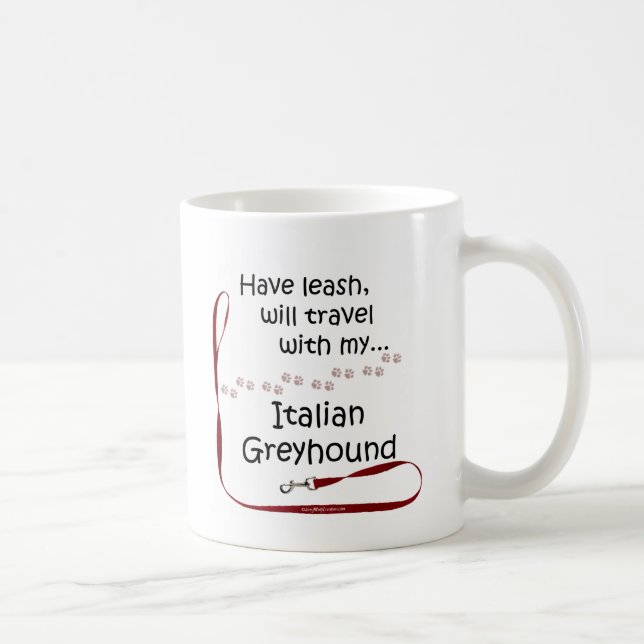 Mug Laisse de voyage pour Lévrier Italien (Droite)