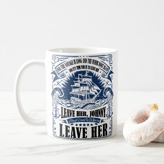 Mug "Laisse-La, Johnny, Laisse-La", Inspiré Par Sea Sh (Avec donut)