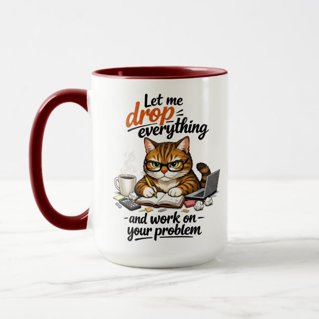 Mug Laisse-moi tout lâcher Chat (Gauche)