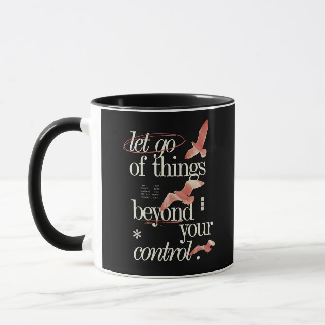 Mug Laisser aller au-delà de votre contrôle Inspiratio (Gauche)