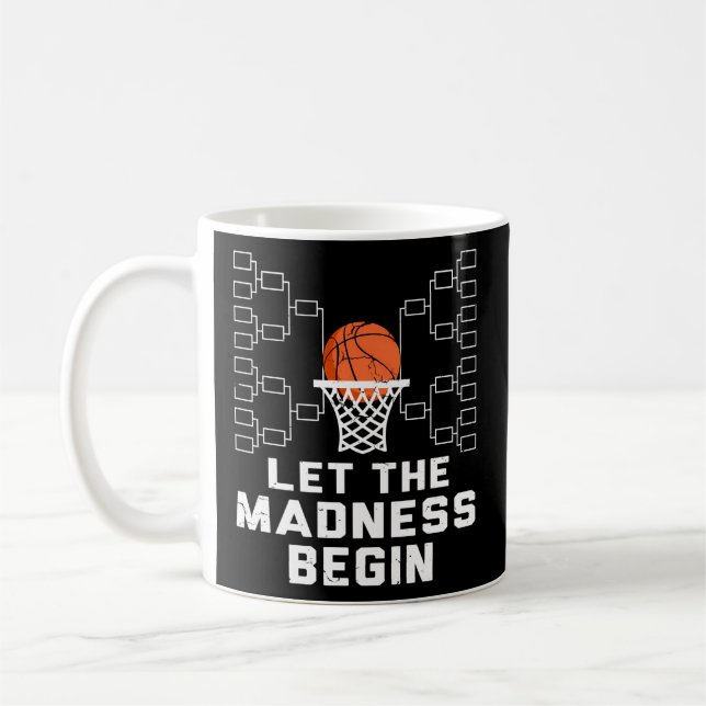 Mug Laisser Commencer La Folie - Support De Basketball (Gauche)