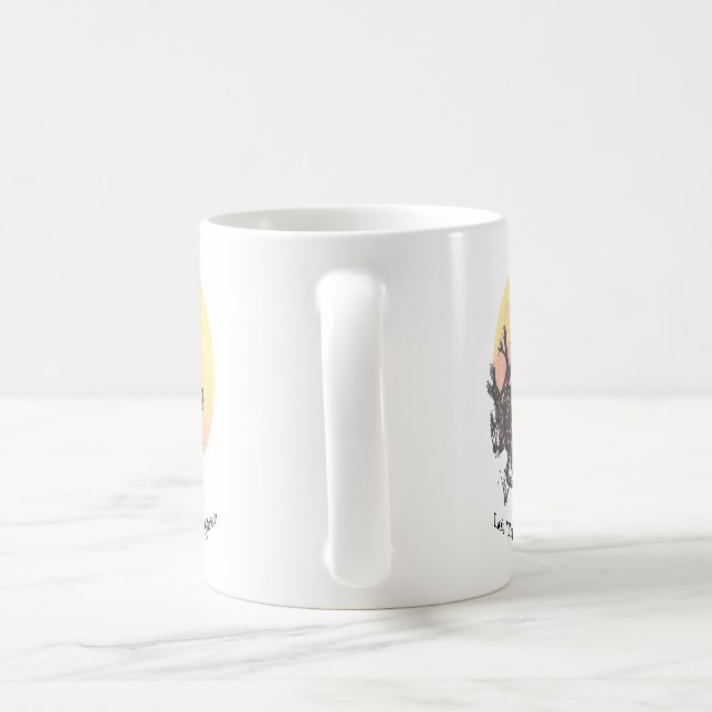 Mug Laisser La Lune Guide, Loup sur Lune et Lettres Go (Poignée)