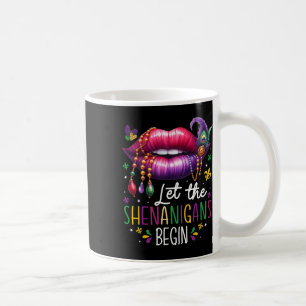 Mug Laisser Les Shenanigans Commencer Mardi Gras Lèvre