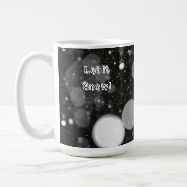 Mug Laisser neiger sur un Arrière - plan neigeux (Gauche)