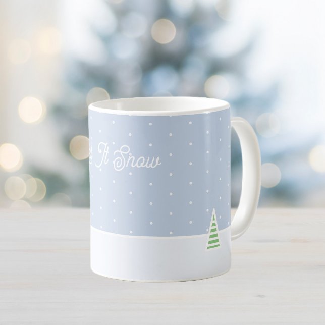 Mug Laisser neiger un arbre d'hiver minuscule Ice Blue (Créateur téléchargé)