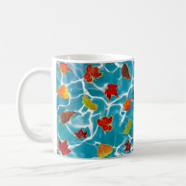 Mug Laisser tomber dans l'eau de la mer Bleue (Gauche)