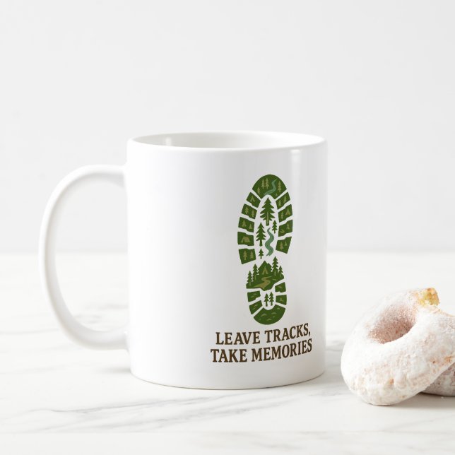 Mug Laissez des traces, prenez des souvenirs (Avec donut)