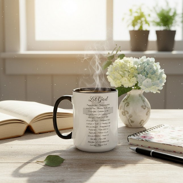 Mug Laissez Dieu s'inspirer des Écritures (Créateur téléchargé)