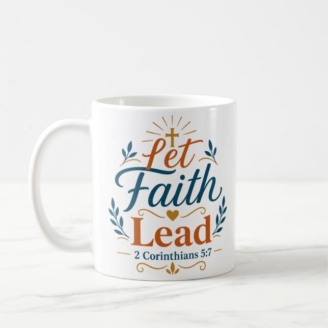 Mug Laissez la foi guider Citation de l'Écriture inspi (Gauche)