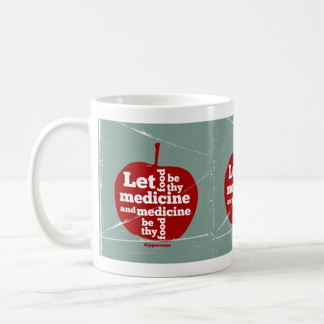 Mug Laissez la nourriture être par la médecine Hippocr (Gauche)