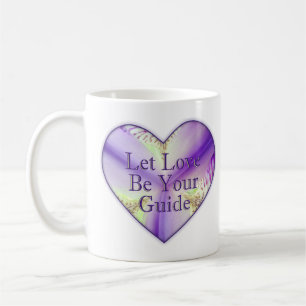 Mug Laissez l'amour être votre guide, fleur de coeur
