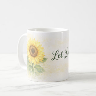 Mug Laissez l'amour grandir – Tournesol à l'aquarelle