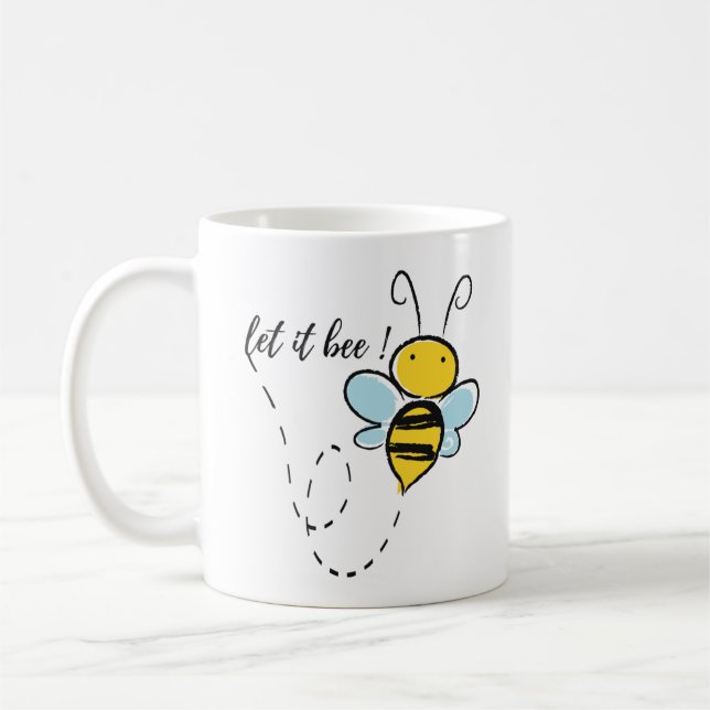 Mug Laissez-le être, citation de motivation dessin à l (Gauche)