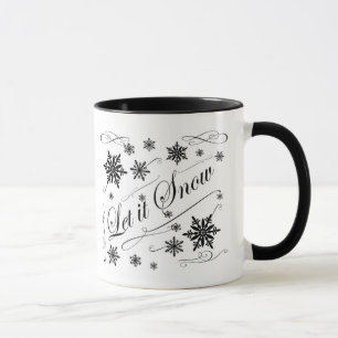 Mug laissez-le neiger morceau de tableau noir