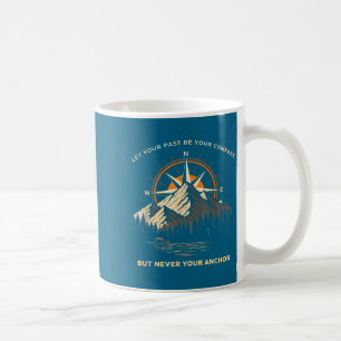 Mug Laissez le passé être la boussole crâne ancre cita