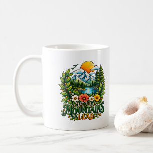 Mug Laissez les montagnes mener Minimaliste Nature Mon