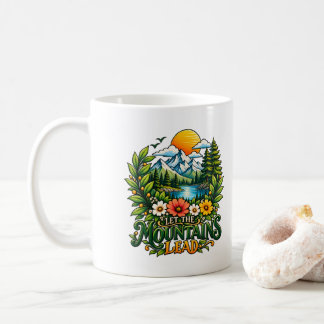 Mug Laissez les montagnes mener Minimaliste Nature Mon