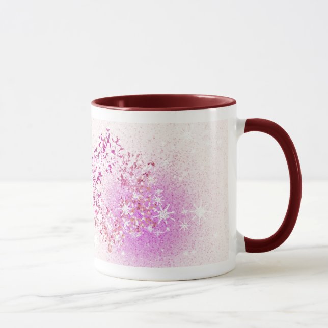 Mug Laissez lui neiger rose (Droite)