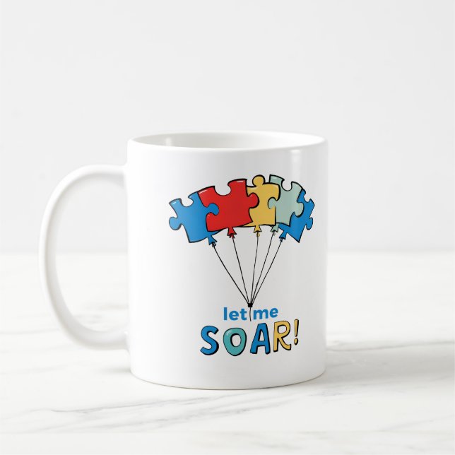 Mug Laissez-moi monter - Sensibilisation sur l'autisme (Gauche)