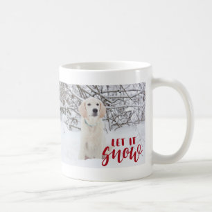 Mug Laissez Neiger Rouge Blanc Photo Personnalisée Hiv