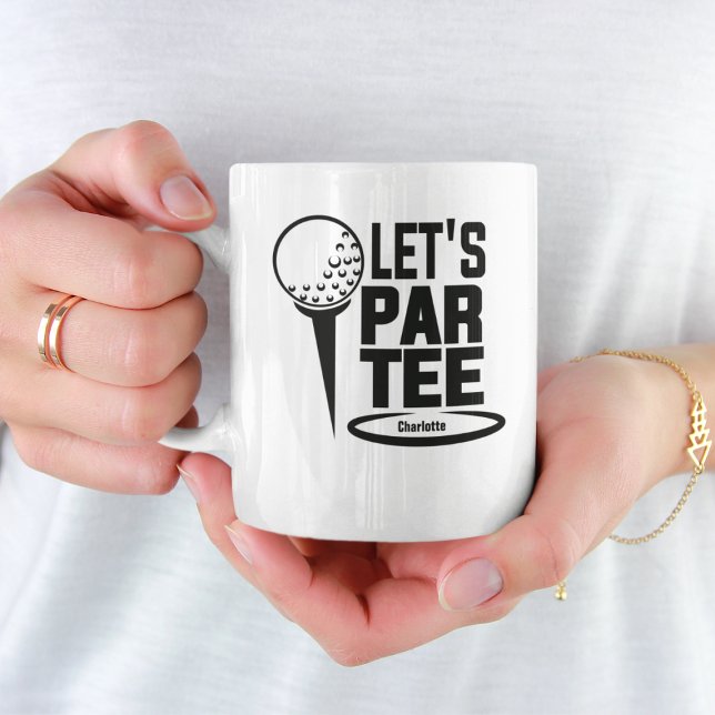 Mug Laissez Par Tee Golf Drôle Personnalisé (Créateur téléchargé)