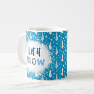Mug Laissez Tomber la Neige Hiver Noël Arbres enneigés