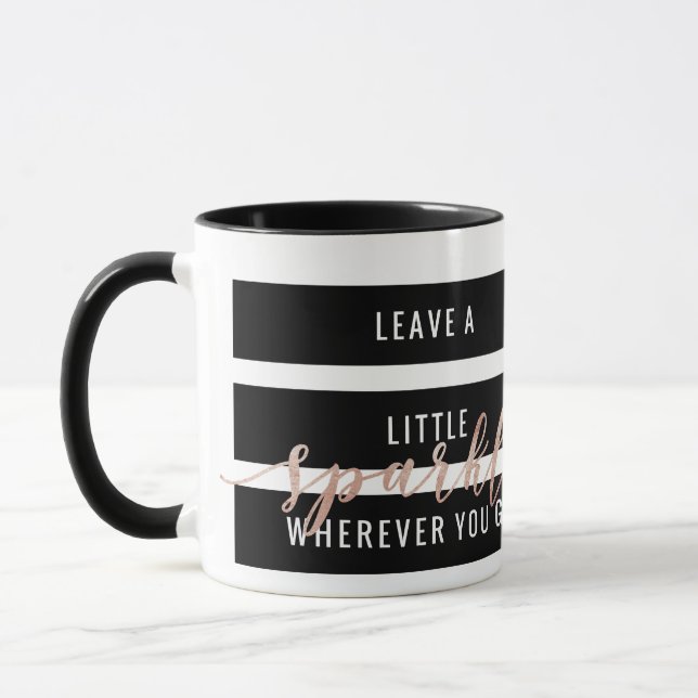 Mug Laissez une peu d'étincelle partout où vous allez (Gauche)