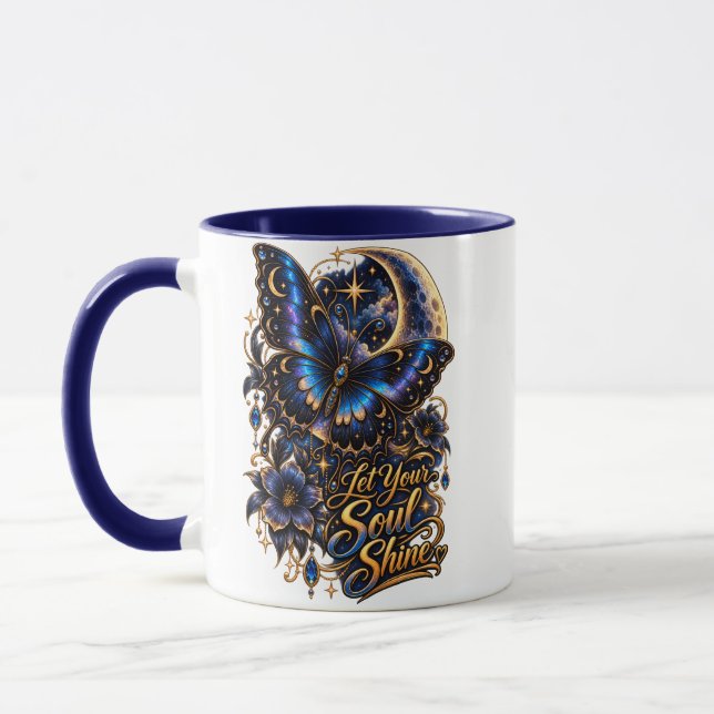 Mug Laissez Votre Âme Briller Papillon Céleste Recto V (Gauche)