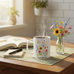 Mug Laissez votre lumière briller fleurs et soleil per