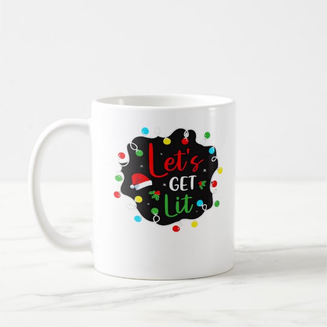 Mug Laissons-nous illuminer Drôle Noël Lumières de la  (Gauche)