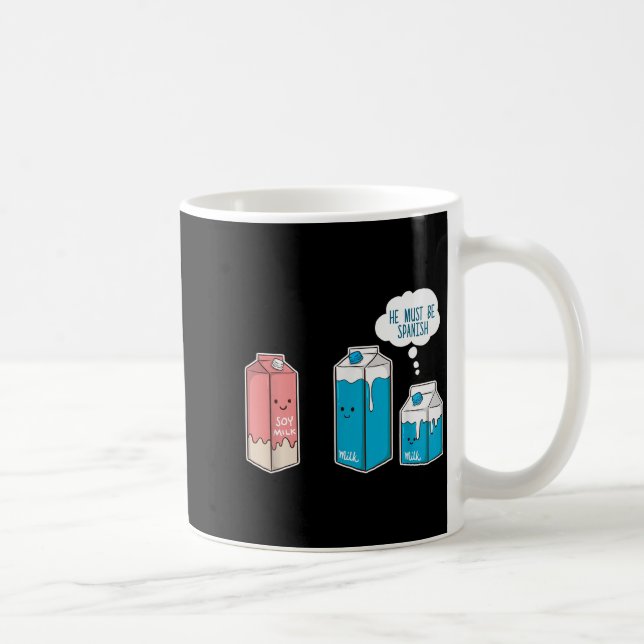Mug Lait de Soja Il Doit être Espagnol Drôle de Jeu de (Droite)
