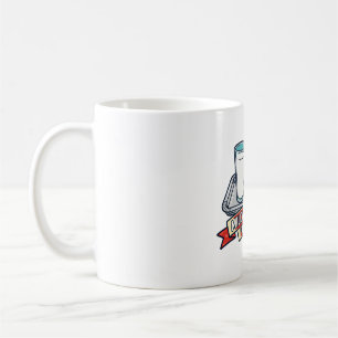 Mug Lait et biscuits de Noël Art rétro de Noël