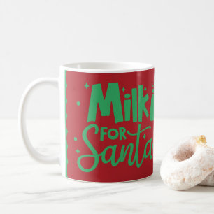 Mug Lait pour Père Noël Holiday Noël rouge et vert