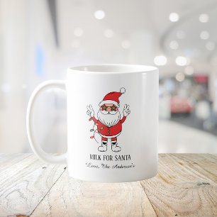Mug Lait Rétro Pour Le Père Noël Rouge Noël