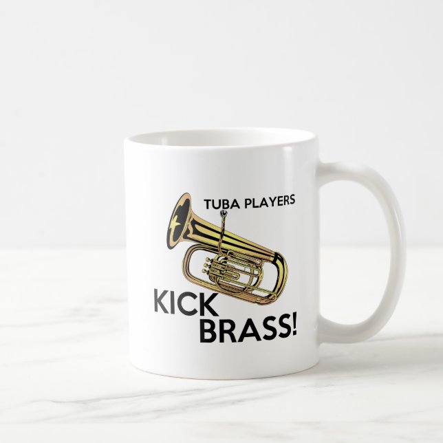 Mug Laiton de coup-de-pied de joueurs de tuba (Droite)