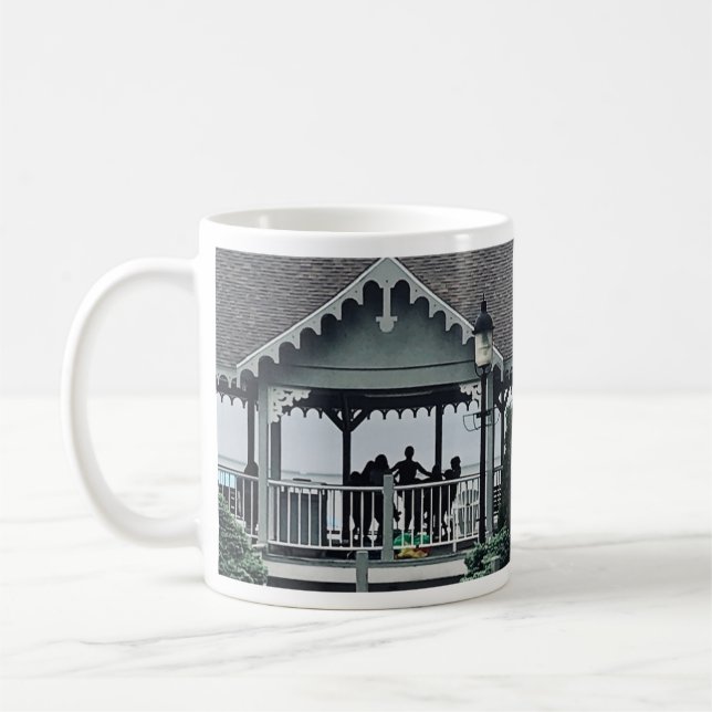 Mug Lakeside Chautauqua Yoga Silhouette Imprimer (Gauche)