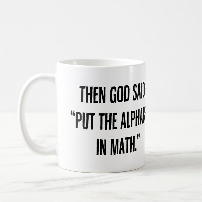 Mug L'alphabet en mathématiques (Gauche)