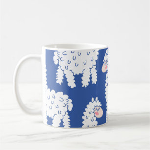 Mug Lama alpaca, motif vintage