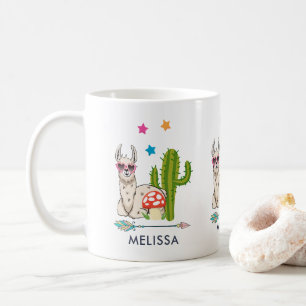 Mug Lama cool en Lunettes de soleil en forme de coeur