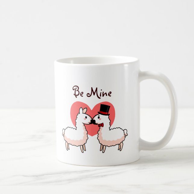 Mug Lama de fantaisie et petit lama (Droite)