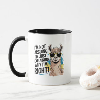 Mug lama drôle qui argue art de mots 