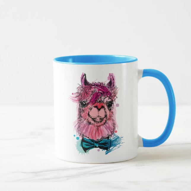 Mug Lama rose mignon (Droite)