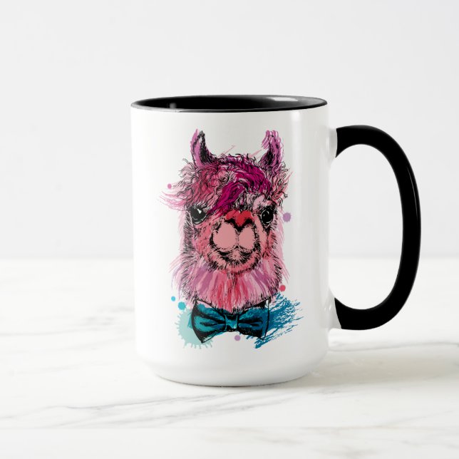Mug Lama rose mignon (Droite)
